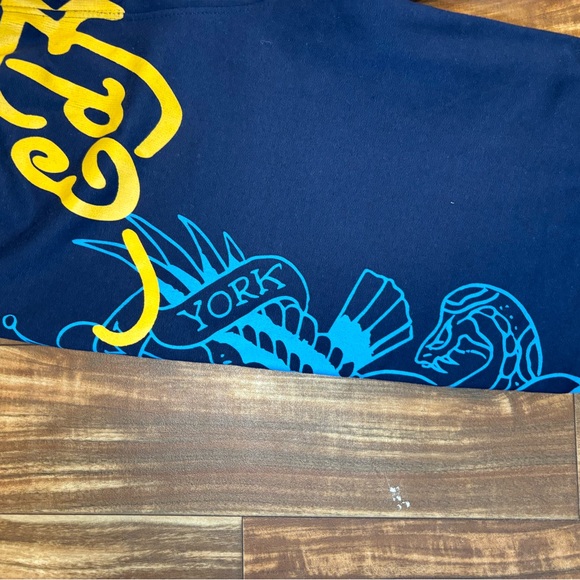 Ed Hardy Kids Dark Blue Graphic Sweatpants - Picture 6 of 12